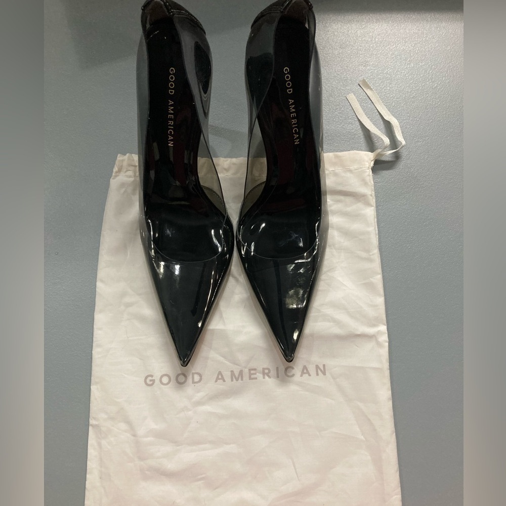 Good American CinderF*ckingRella in Black Pumps Sizes 6.5 - Picture 3 of 5